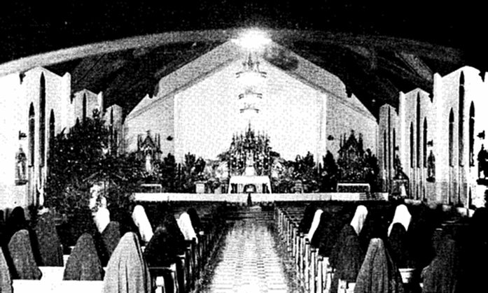 In chapel, 1950s