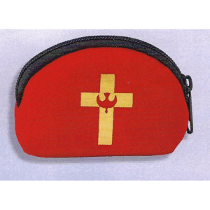 Confirmation Faux Suede Zippered Pouch