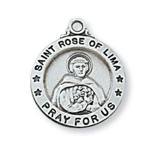 St. Rose of Lima Sterling Necklace, 18"