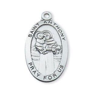 St. Anthony Sterling Pendant, 24"