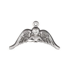 Sterling Silver Angel with Wings Medal