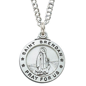 St. Brendan Sterling Necklace 20"