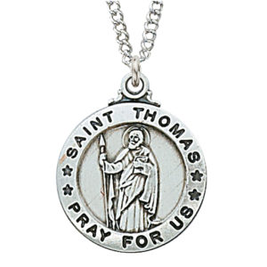 St. Thomas the Apostle Sterling Necklace, 20" Chain