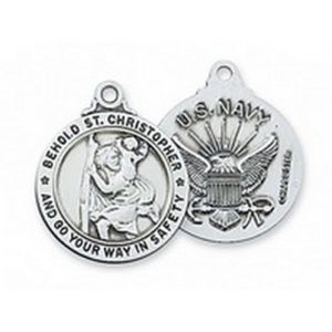 Service Medal - Navy St Christopher Sterling, 24"