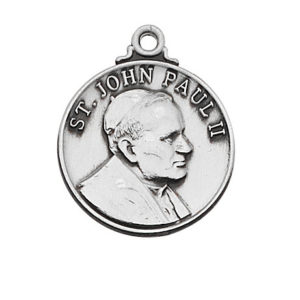 St. John Paul II Sterling Necklace, 20"