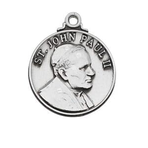 St. John Paul II Sterling Necklace, 20"
