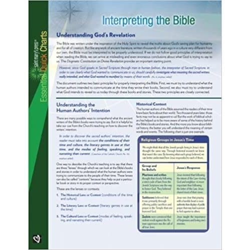 Saint Mary's Press® Essential Quick Charts: Interpreting the Bible Pamphlet