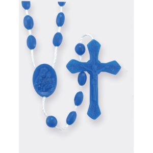 Nylon Cord Rosary, Dark Blue