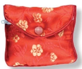 Rosary pouch, snap, red