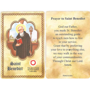 St. Benedict Relic Holy Card