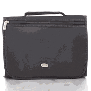 Bible Cover, black microfiber 3-fold Large