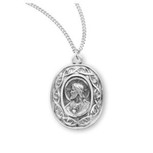 Crown of Thorns Sterling Silver Scapular Medal