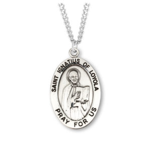 St. Ignatius of Loyola Oval Sterling Silver Medal