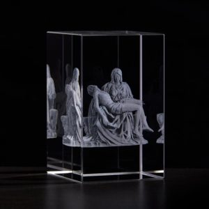 Etched Glass Pieta Square