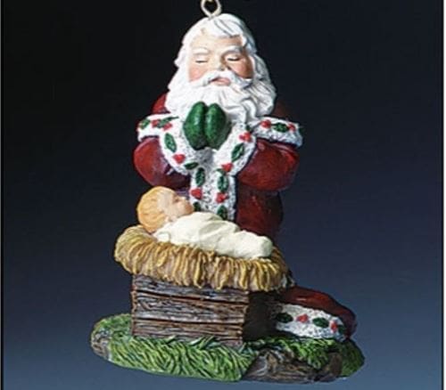 Adoring Santa Ornament